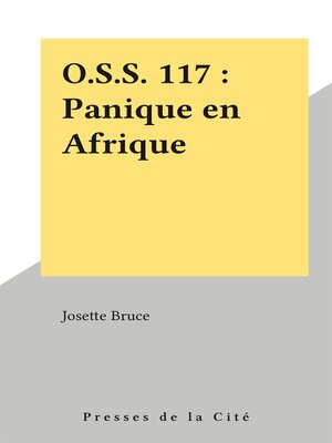 cover image of Panique en Afrique